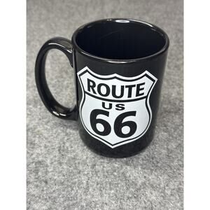 Route 66 Handled Coffee Cup / Mug (4.5”) Black & White California Scene Genuine